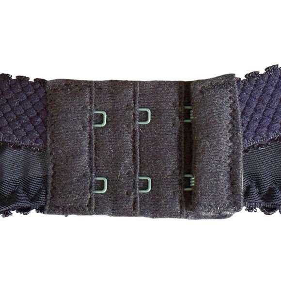 Elegant Embroidered Lace Bra With Underwire Support & Adjustable Straps Black - Picture 7 of 8